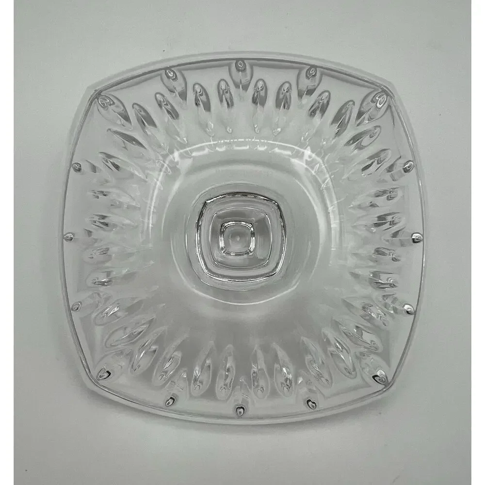 Vera Wang by Wedgwood Duchesse Crystal Ring Holder Trinket Dish 4” Square